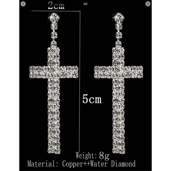 Cross Earrings - Picture 5 of 8